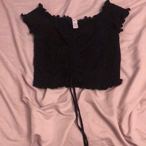 Black crop top